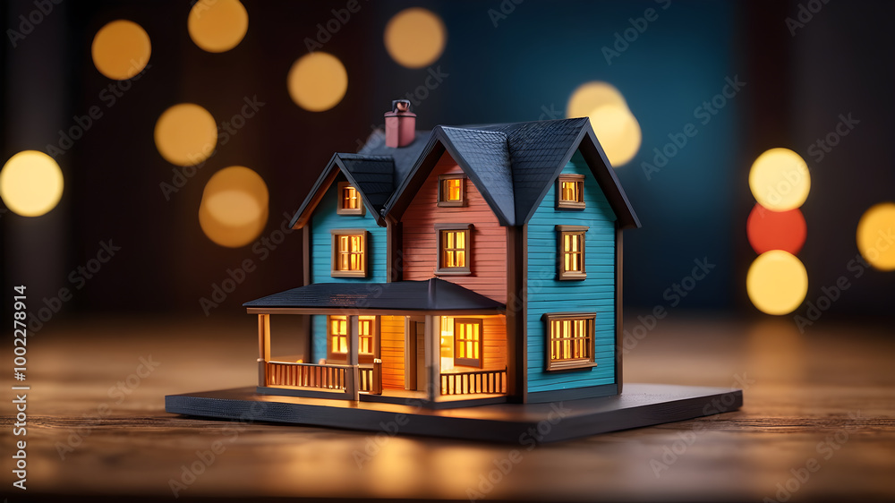 House model. Property home and real estate insurance concept. miniature model house. Mortgage concep. AI generated image, ai.. House model. Property home and real estate insurance concept. miniature model house. Mortgage concep. AI generated image, ai..