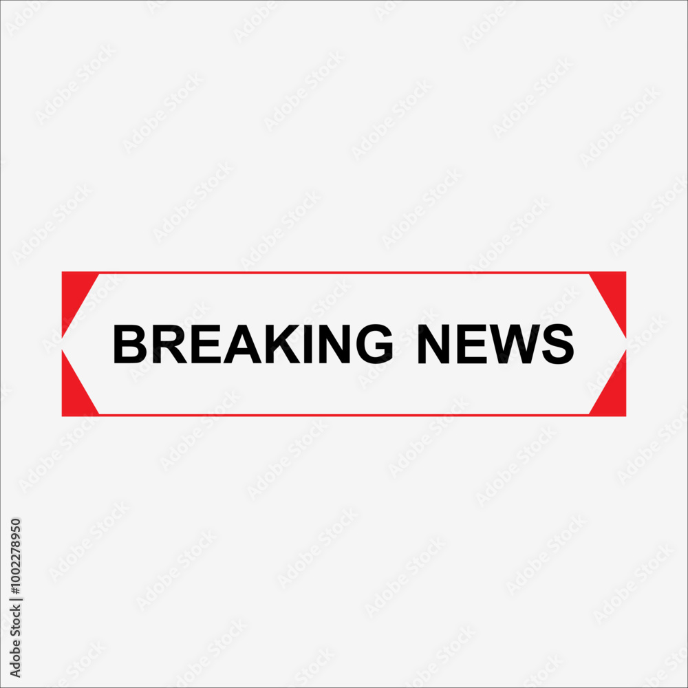 Breaking news header banner. Breaking news label. Breaking news element Breaking news header banner. Breaking news label. Breaking news element