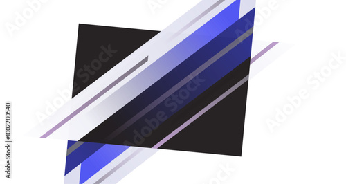 Modern abstract design featuring sleek lines and geometric shapes in shades of blue and black