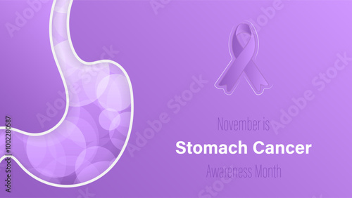 Stomach Cancer Awareness Month, vector illustration.