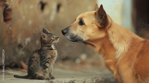 stray animals and people