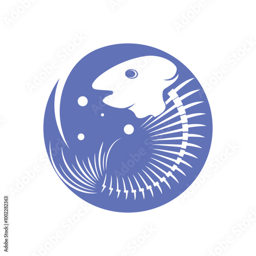 fish skeleton bone icon vector illustration design