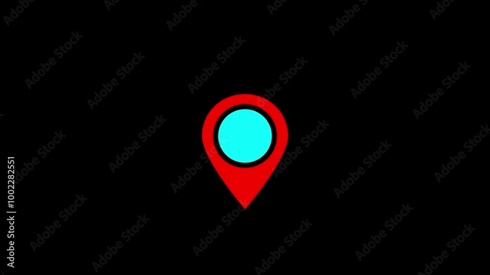 GPS Icons Navigation. Location icon 3D radio wave animetion. GPS Icons Navigation. Location icon 3D radio wave animetion.