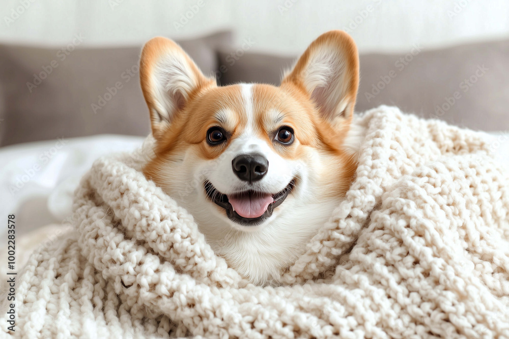 Corgi Winter Chic, Dressed to Impress in a Cozy Outfit for Cold Days Corgi Winter Chic, Dressed to Impress in a Cozy Outfit for Cold Days