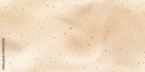 Nude skin gradation bg with seamless texture of freckles. Natural tone with noise pattern of melanin points. Vector illustration of speckles on eggshell