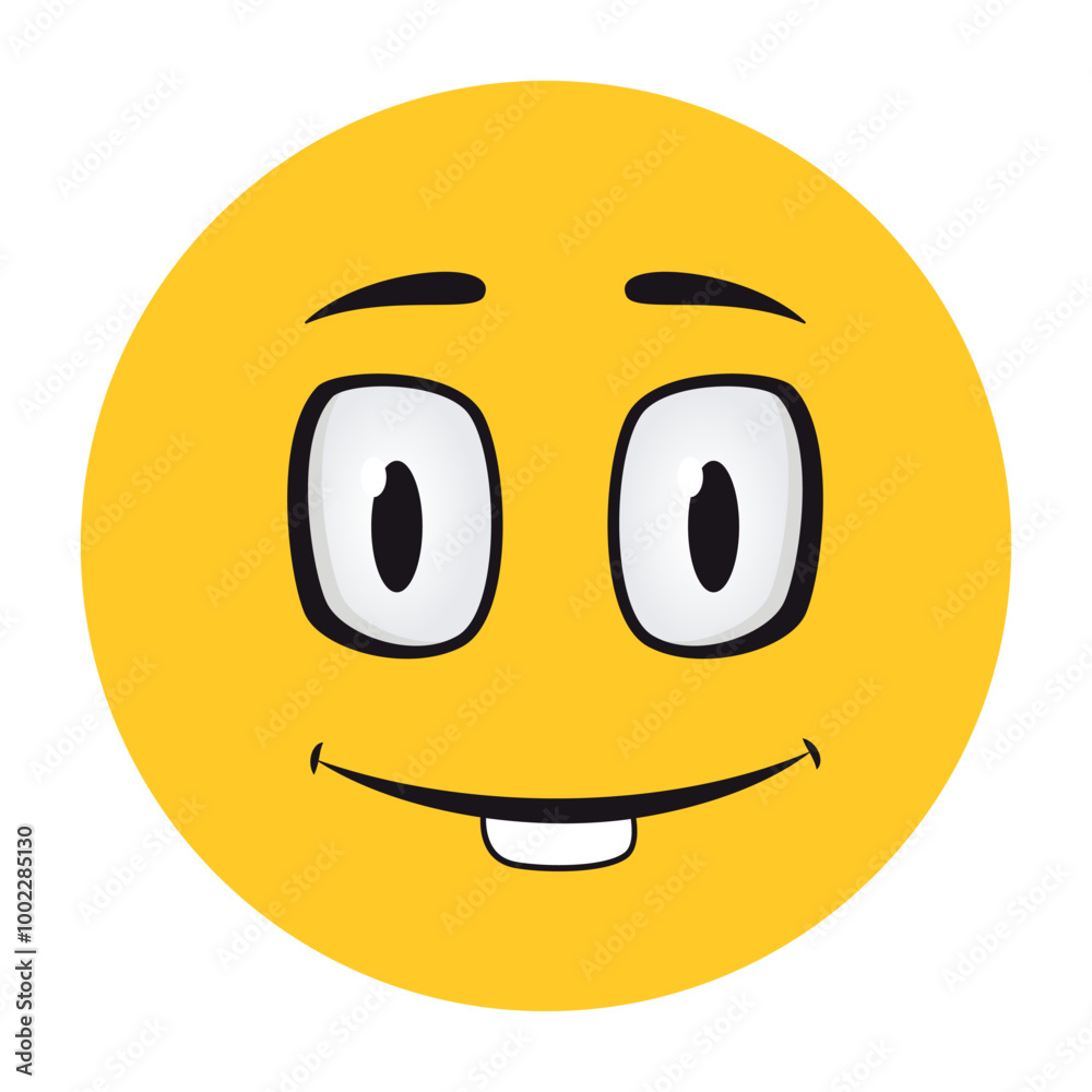 Cartoon faces. Funny face expressions, caricature emotions. Cute character with expressive eyes and mouth, vector smiley emoticon happy tongue emoticon Cartoon faces. Funny face expressions, caricature emotions. Cute character with expressive eyes and mouth, vector smiley emoticon happy tongue emoticon