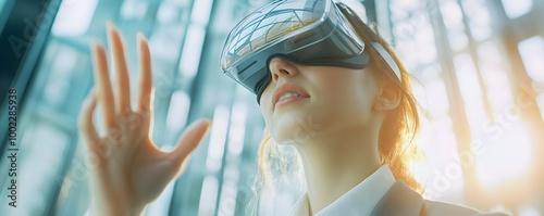 Futuristic Businesswoman Co...
