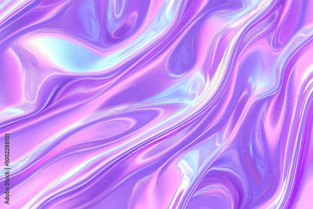 Fototapeta premium A smooth, iridescent purple abstract texture with flowing patterns.