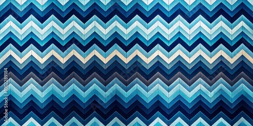 Abstract Chevron Pattern in Blues and Whites - A Seamless Geometric Design for Modern Decor