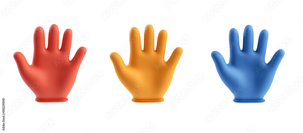 3D cartoon, colorful matte plastic winter gloves 3D cartoon, colorful matte plastic winter gloves