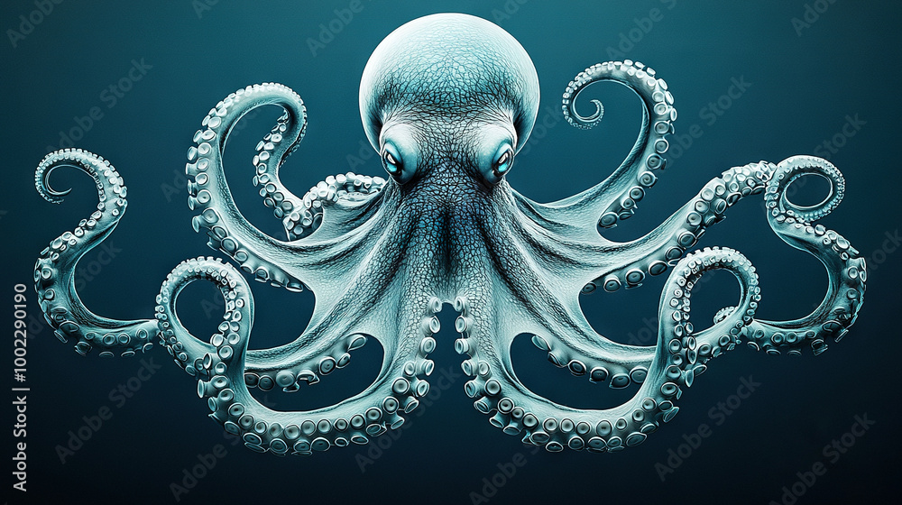 Obraz premium An image of an octopus swimming in water