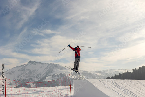 Wallpaper Mural Children and adults, happy family in winter clothing at ski vacation, skiing, winter Torontodigital.ca