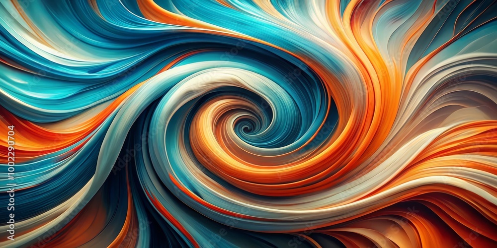 Obraz premium Abstract Swirl A Digital Exploration of Color and Form