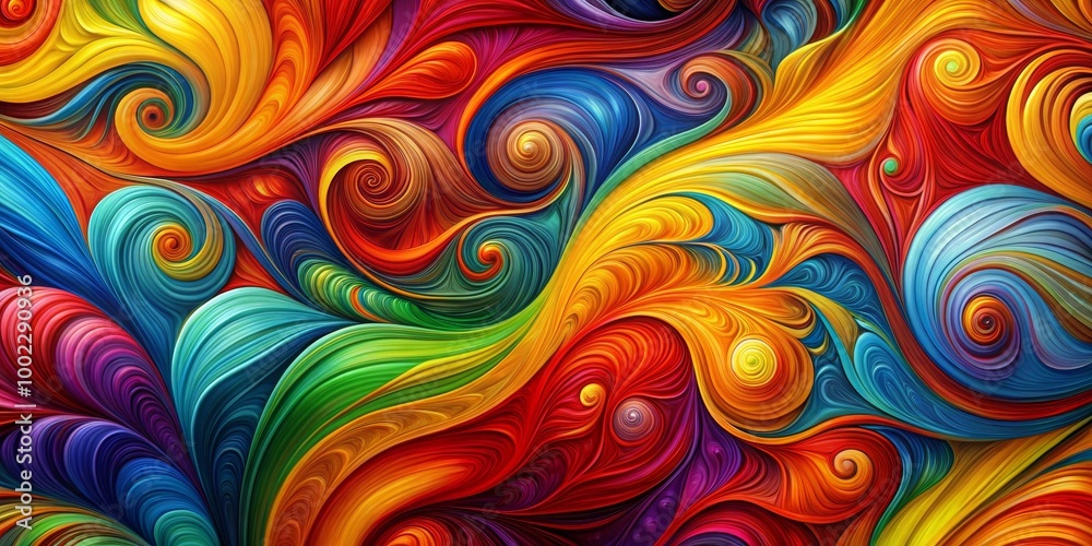Abstract Swirls of Color A Vibrant Digital Painting of Intertwined Spirals and Hues Abstract Swirls of Color A Vibrant Digital Painting of Intertwined Spirals and Hues