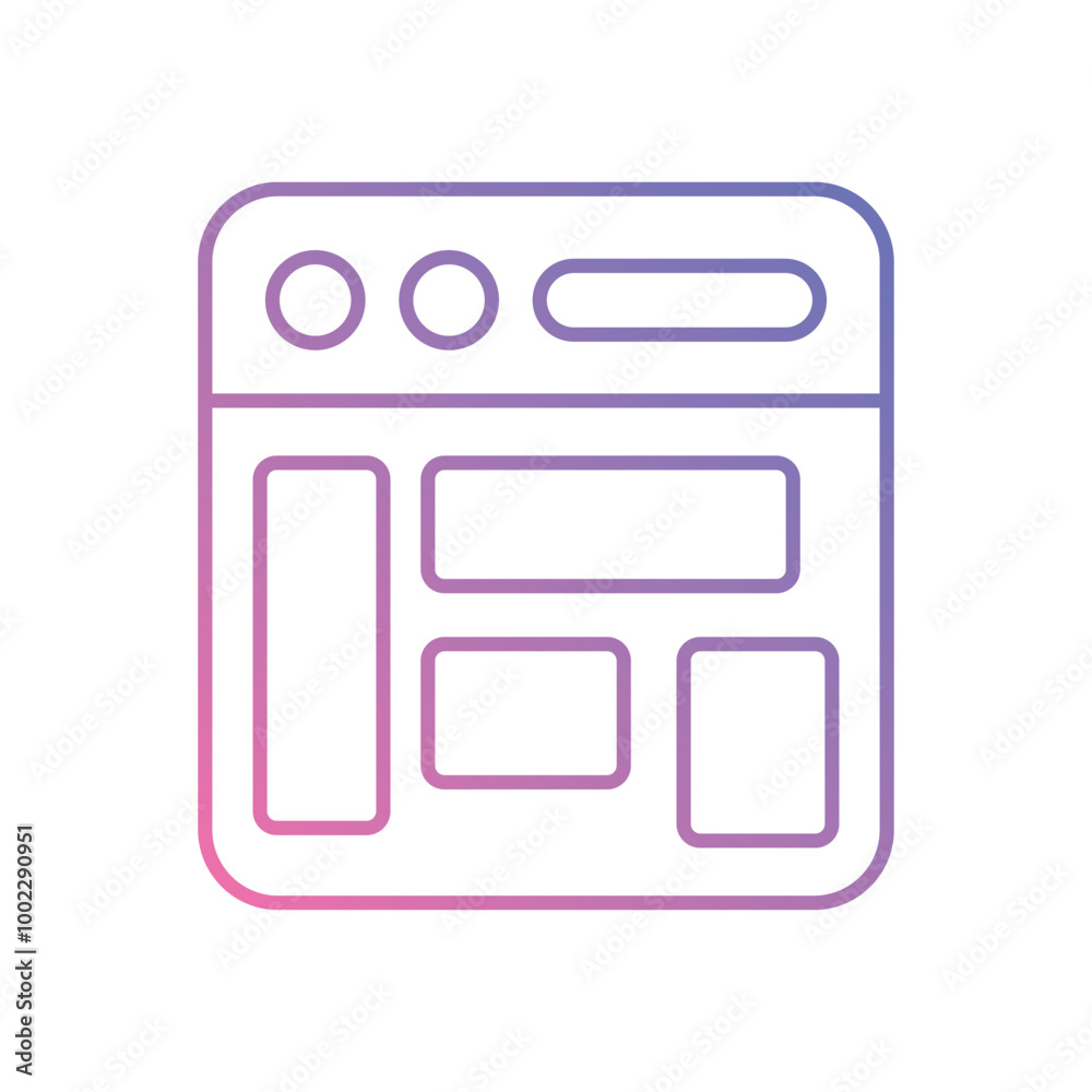 Grid System vector icon stock illustration Grid System vector icon stock illustration