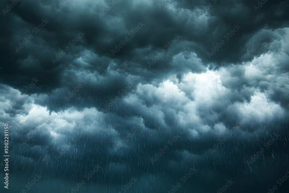 Dark Storm Clouds with Rain Photo