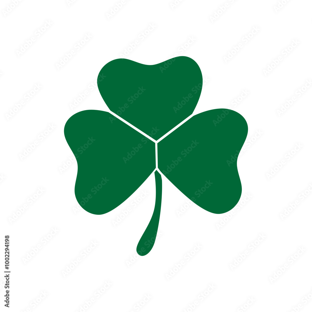 Shamrock icon vector. Clover illustration sign. St Patricks Day symbol or logo.