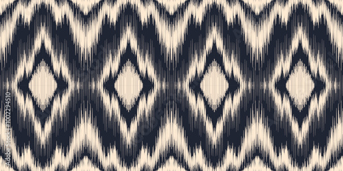 Ethnic ikat seamless pattern.beautiful pattern. folk embroidery,bohemian style,aztec geometric art print.ethnic ikat abstract art.Seamless fabric. Ikat design for fabric, carpet, wallpaper, clothing.	