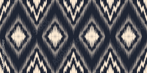 Ethnic ikat seamless pattern.beautiful pattern. folk embroidery,bohemian style,aztec geometric art print.ethnic ikat abstract art.Seamless fabric. Ikat design for fabric, carpet, wallpaper, clothing.	