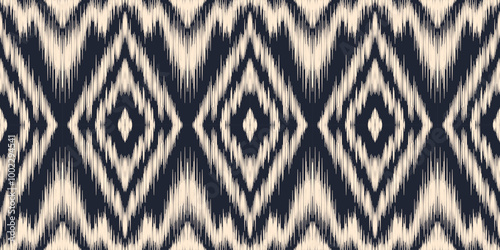Ethnic ikat seamless pattern.beautiful pattern. folk embroidery,bohemian style,aztec geometric art print.ethnic ikat abstract art.Seamless fabric. Ikat design for fabric, carpet, wallpaper, clothing.	