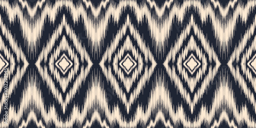 Ethnic ikat seamless pattern.beautiful pattern. folk embroidery,bohemian style,aztec geometric art print.ethnic ikat abstract art.Seamless fabric. Ikat design for fabric, carpet, wallpaper, clothing.	