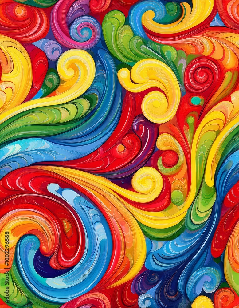 Abstract swirling rainbow design Abstract swirling rainbow design