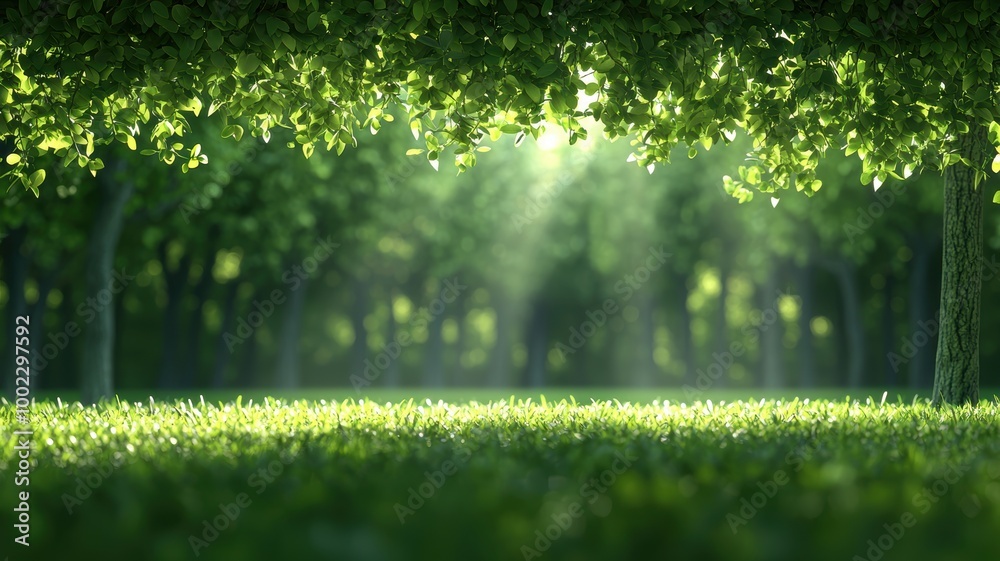 Fototapeta premium Tranquil Forest Glade with Soft Light