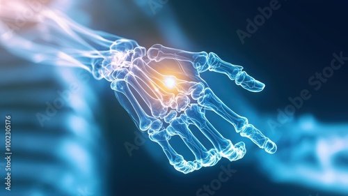 Patient Hand with Tremor Illustration for Parkinson's Awareness