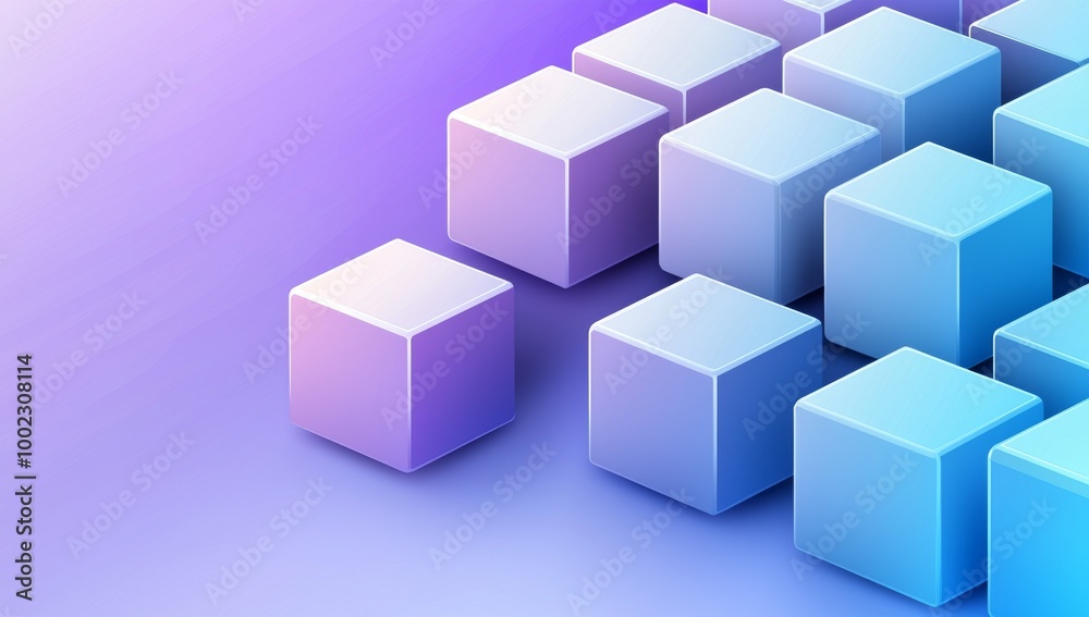 Purple and blue geometric abstract background created with AI Purple and blue geometric abstract background created with AI
