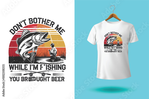 fishing t shirt design by Illustrator.