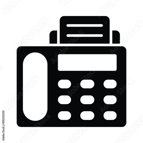 A classic fax machine icon, symbolizing document sending and receiving