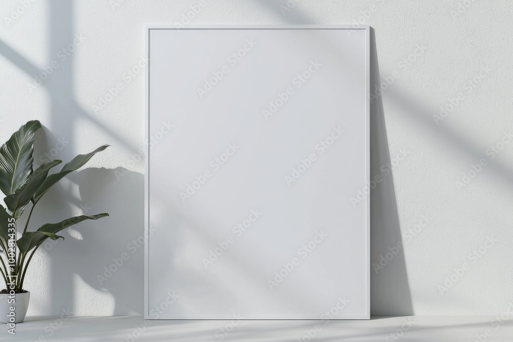 A3 Poster Mockup on White Background created with Generative AI A3 Poster Mockup on White Background created with Generative AI