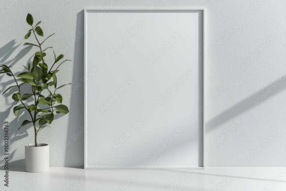 A3 Poster Mockup on White Background created with Generative AI A3 Poster Mockup on White Background created with Generative AI