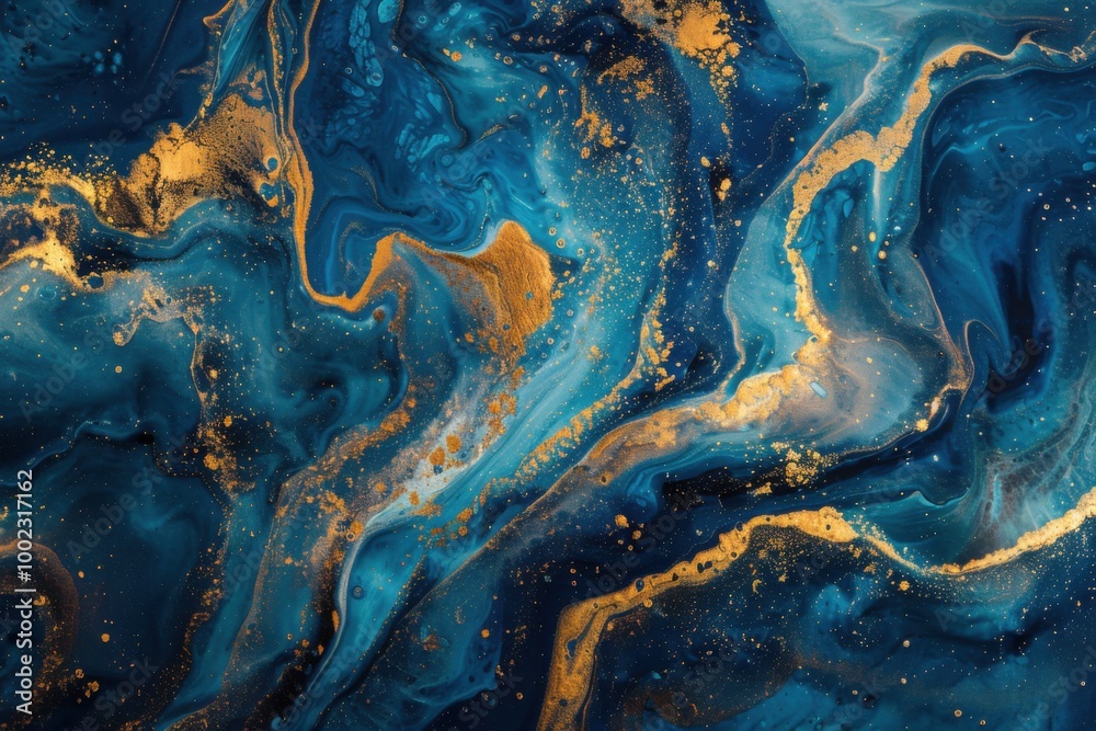 Blue and Gold Fluid Art with Luxurious Swirling Patterns and Golden Accents
Blue and Gold Fluid Art with Luxurious Swirling Patterns and Golden Accents