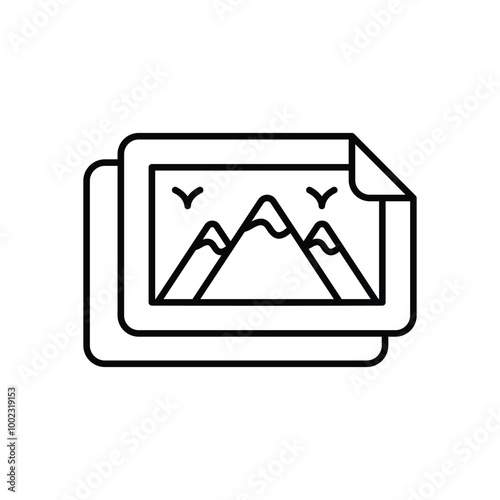 Image Gallery vector icon stock illustration