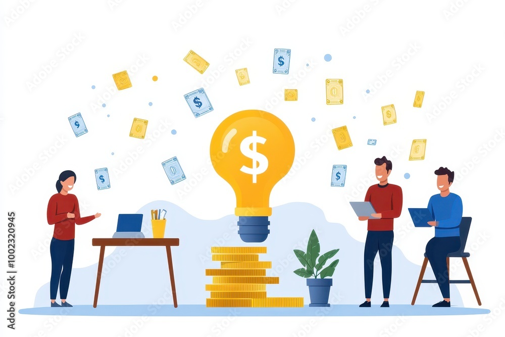 Creative business ideas with financial growth Creative business ideas with financial growth