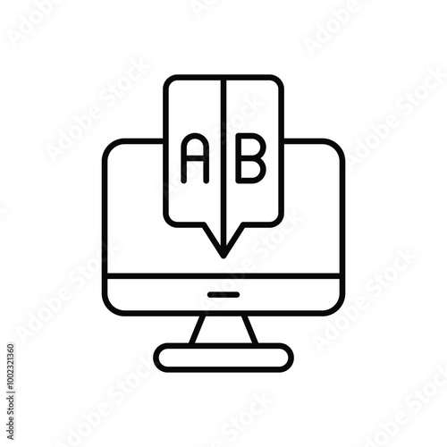 A/B Testing vector icon stock illustration