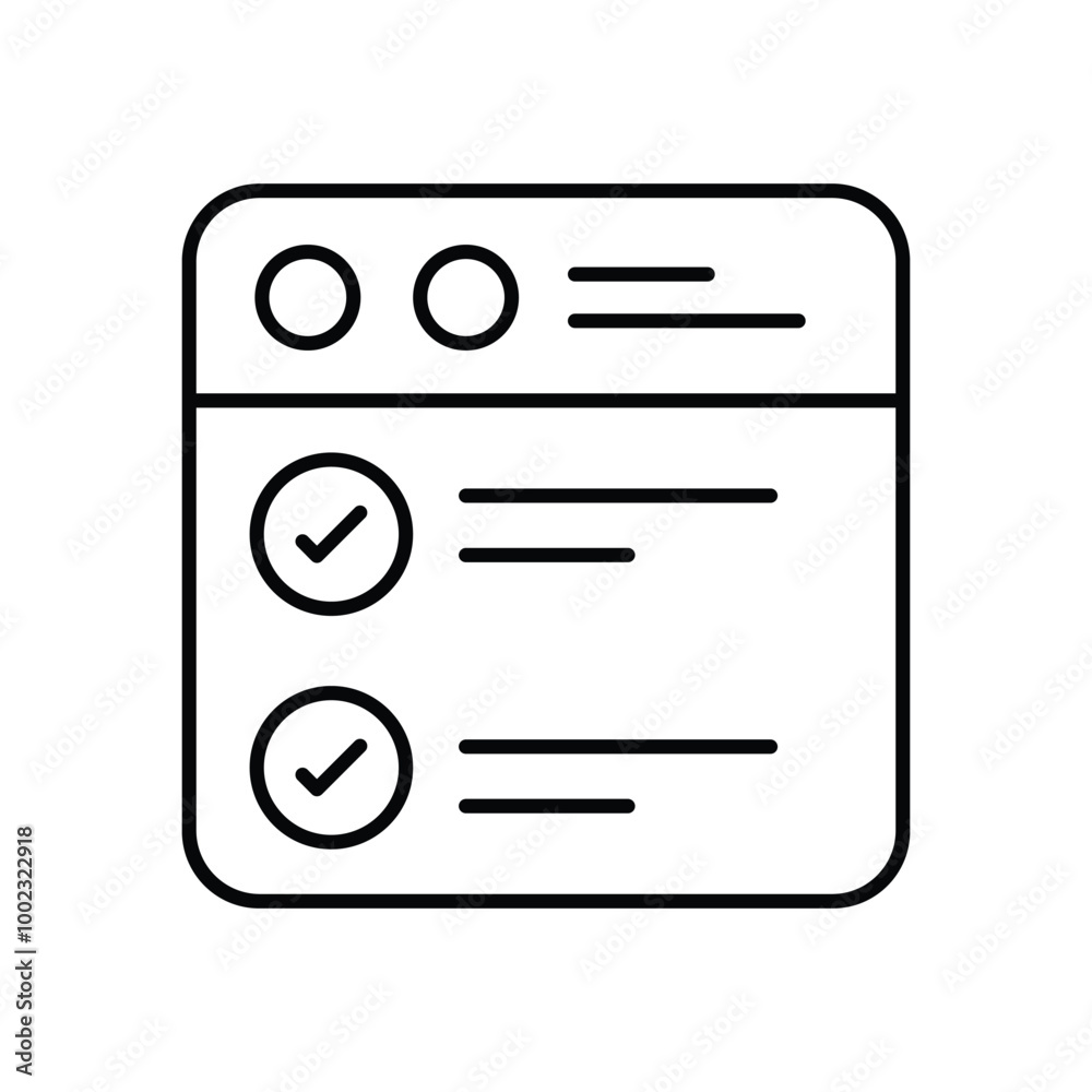 Checkbox vector icon stock illustration Checkbox vector icon stock illustration