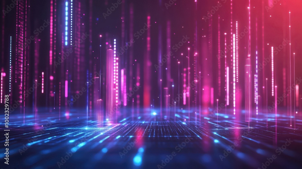 A sleek 3D abstract techno illustration with a mystical database, glowing neon light, and dynamic geometrical elements in a futuristic style. A sleek 3D abstract techno illustration with a mystical database, glowing neon light, and dynamic geometrical elements in a futuristic style.