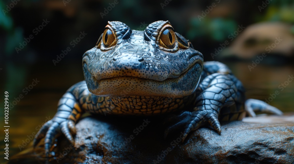 Fototapeta premium lizard on the rocks