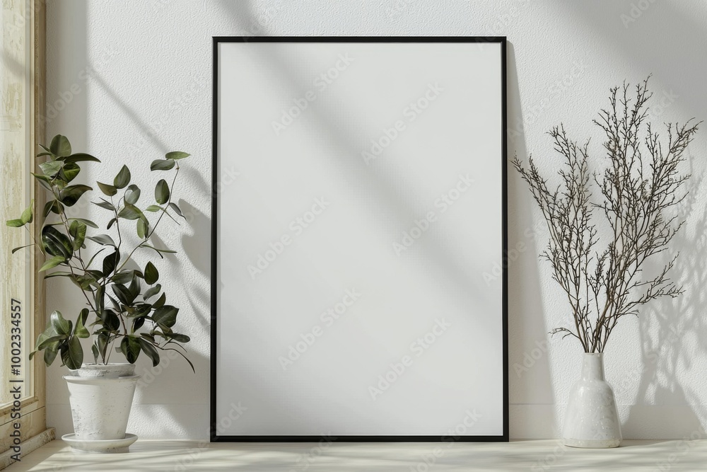 A3 Poster Mockup on White Background created with Generative AI A3 Poster Mockup on White Background created with Generative AI