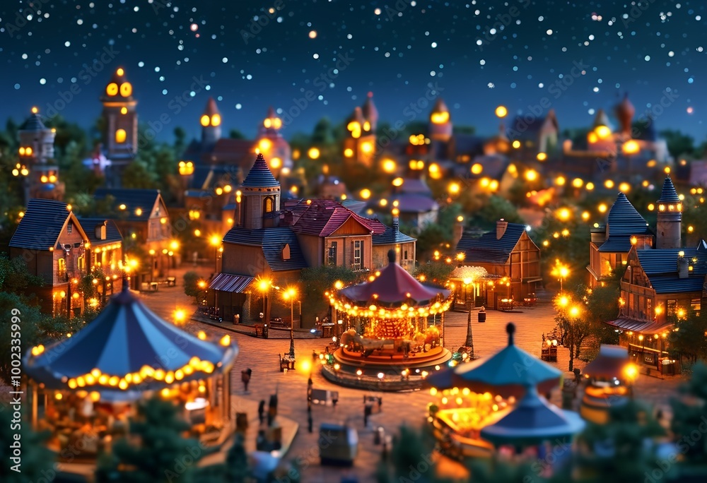 Fototapeta premium miniature village