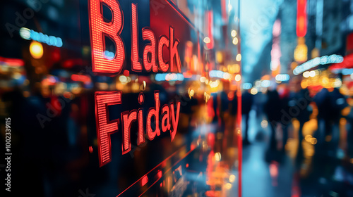 A close-up of a sign that reads “Black Friday.”