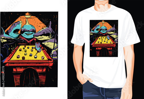 Billiard Sharks t-shirt