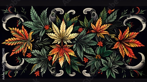 grunge marijuana background