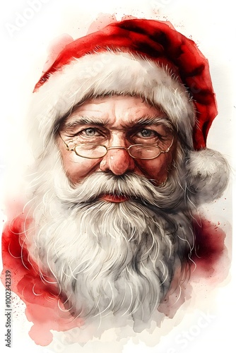Santa Claus portrait isolated on a simple background