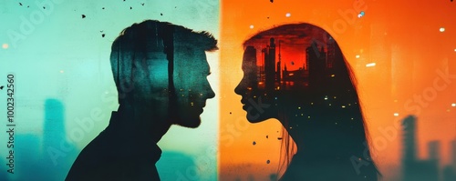 Enthralling Longing Gaze - A Romantic Exchange of Longing Looks Across a Crowded Space