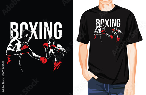 Boxing mens t-shirt design unique idea