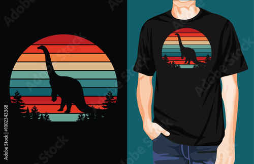 Brachiosaurus t-shirt design unique idea