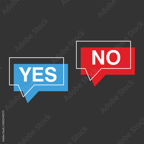 Yes No check icon. Fake or true bubble concept	
